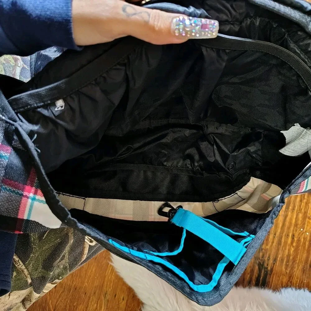 Y2K Plaid Jansport Messenger Crossbody Bag